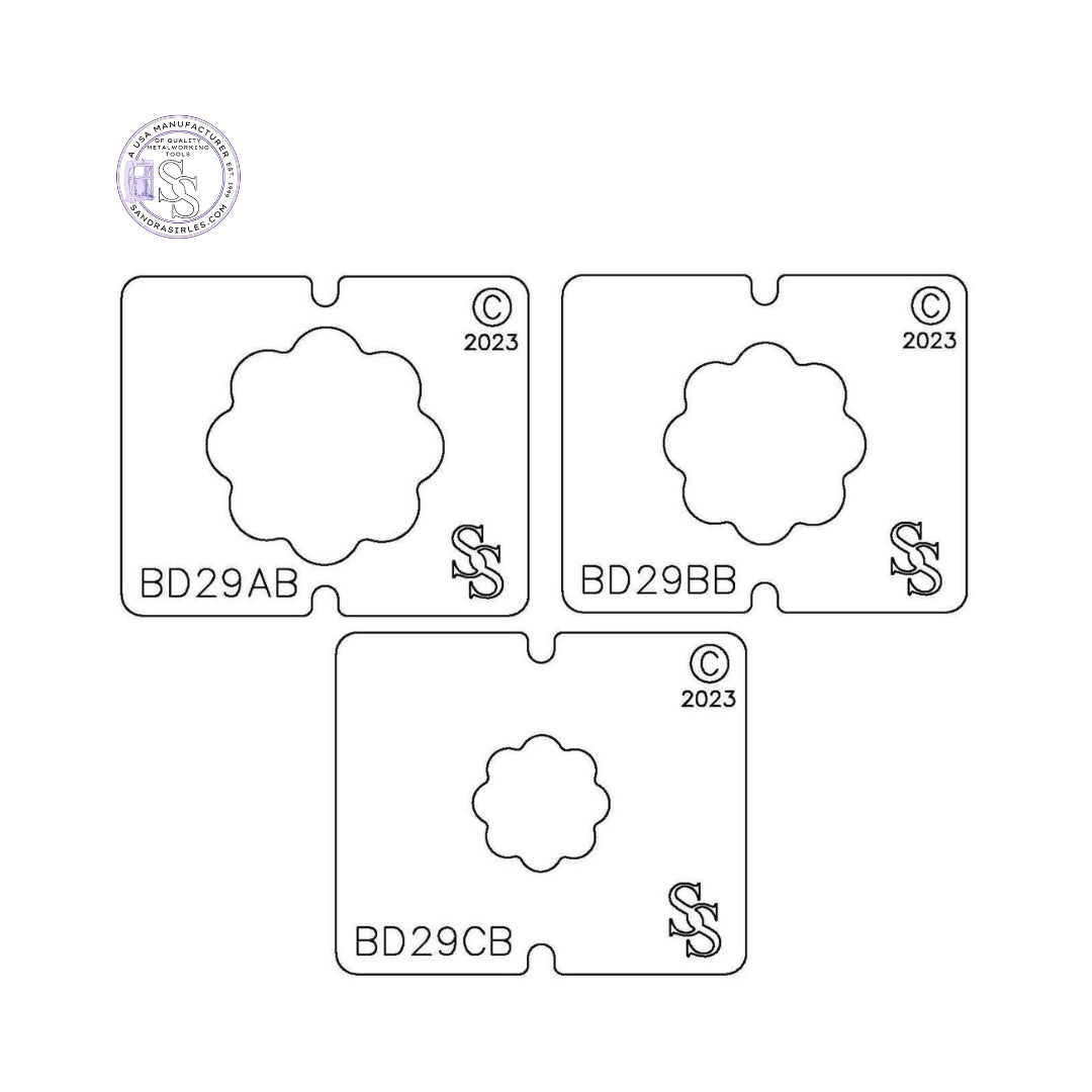 SS BLANKING DIE 3 PIECE SET BD29 FLOWER